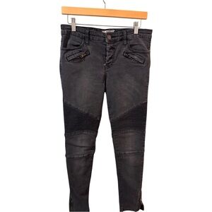 Free People Women's Black Moto Jeans